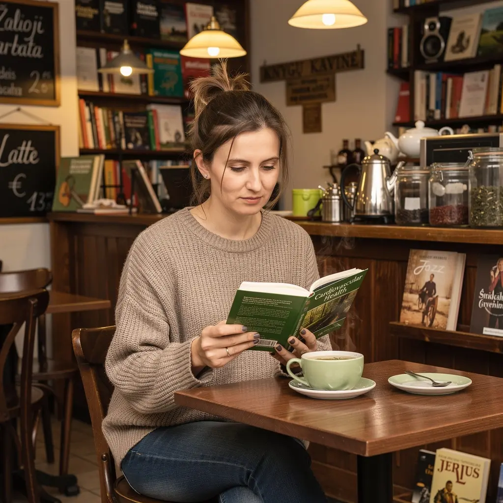 Arbatos ceremonija, atspindinti sveiką gyvenimo būdą ir širdies sveikatą.